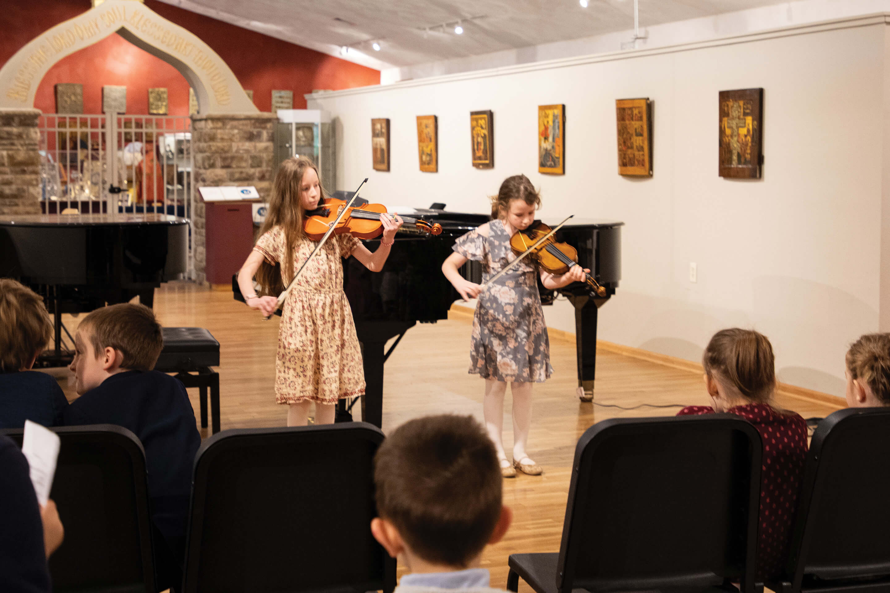 St. Tikhon's Seminary Children's Involvement children playing music at the Children's Recital.