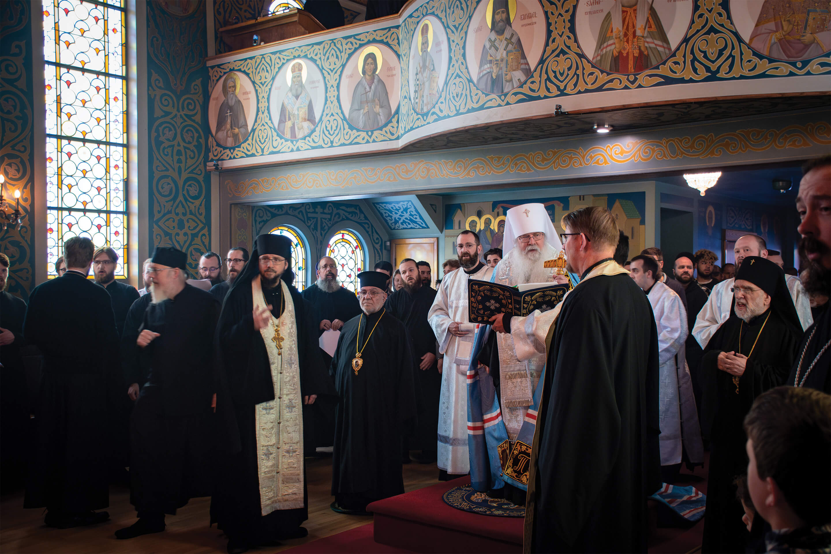 St. Tikhon's Seminary Community members of the community attending Vigil.
