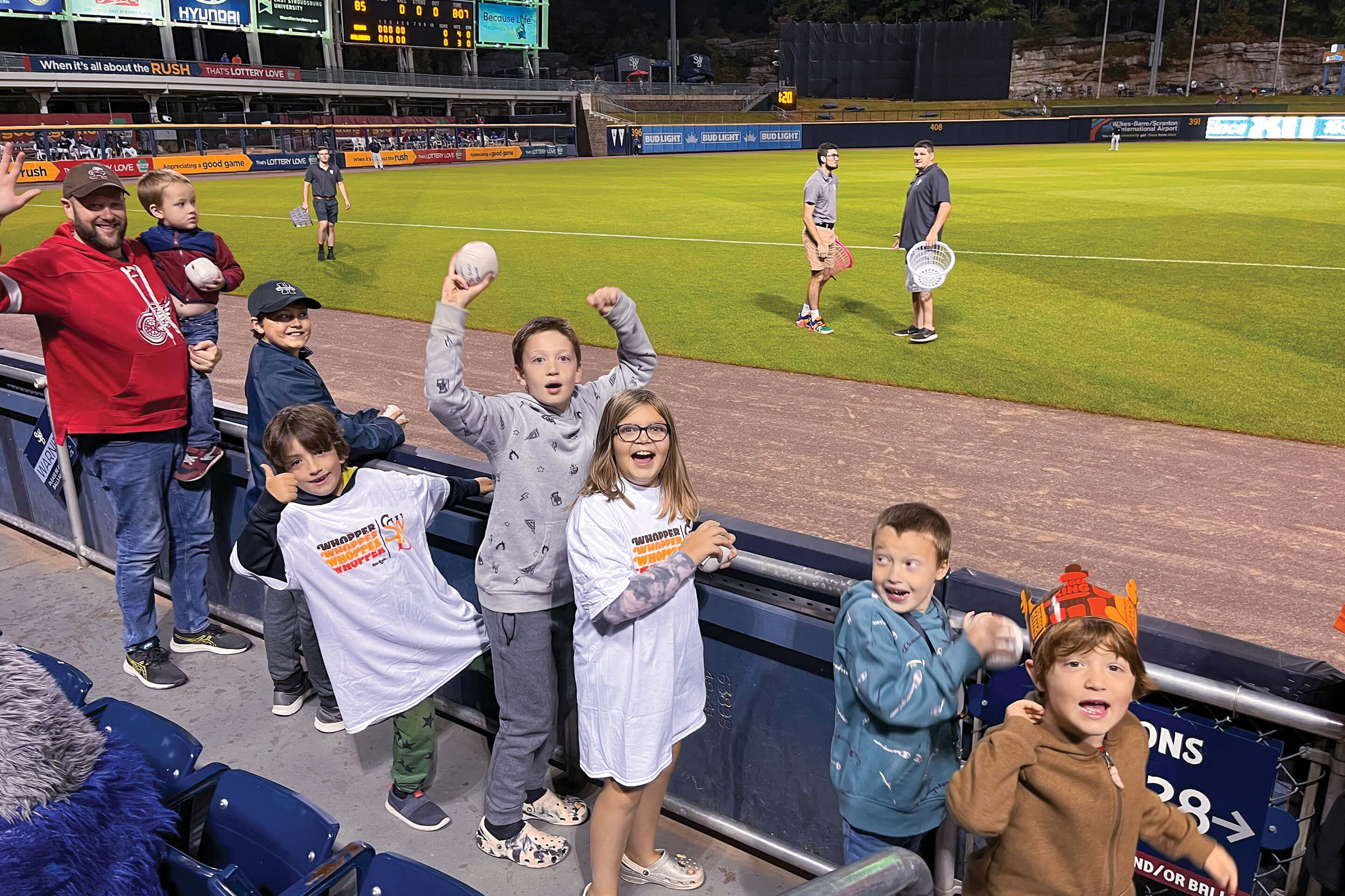 St. Tikhon's Seminary Community seminarians and children at a baseball game.