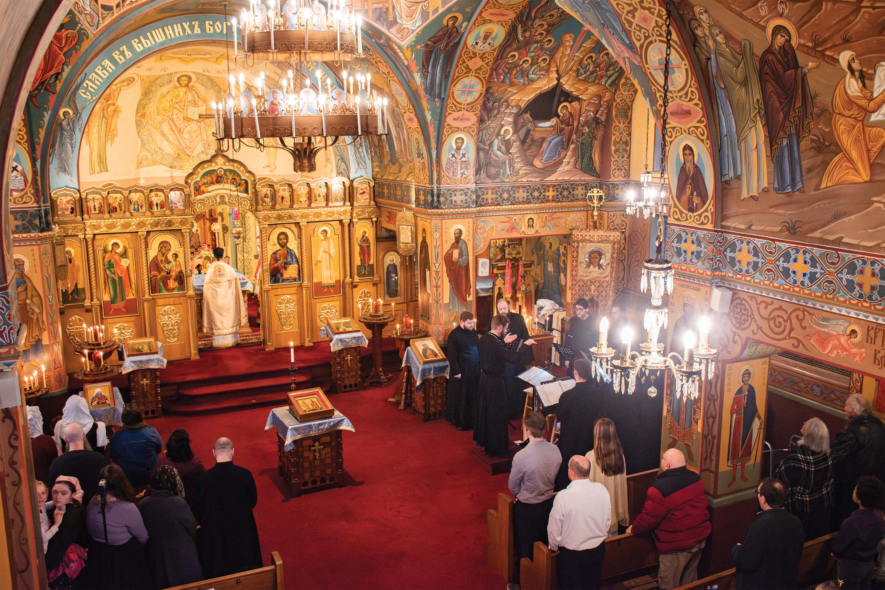 St. Tikhon's Seminary Community Mission Choir seminarians singing