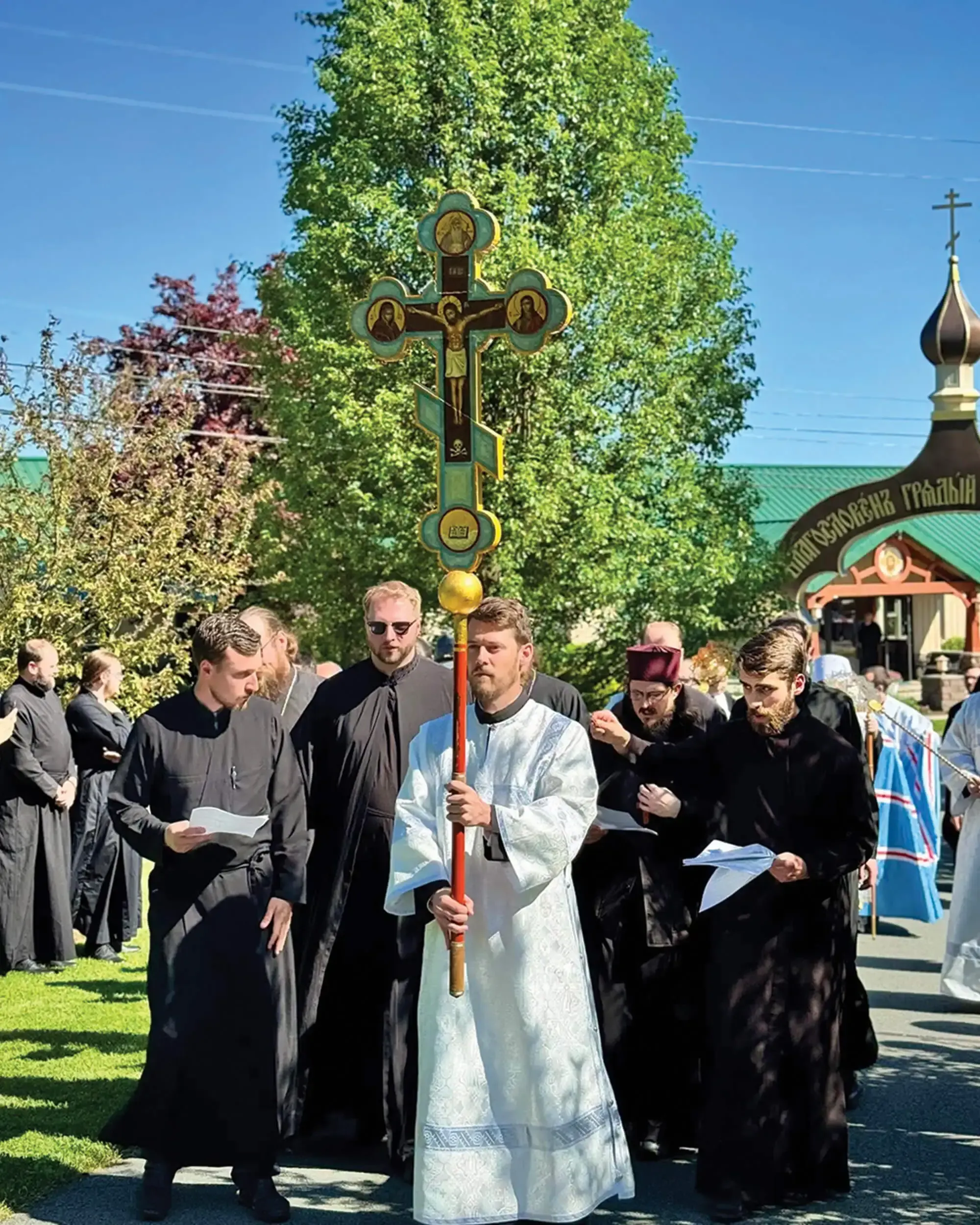 St. Tikhon's Seminary Stories Paul Batz processing with the Cross.