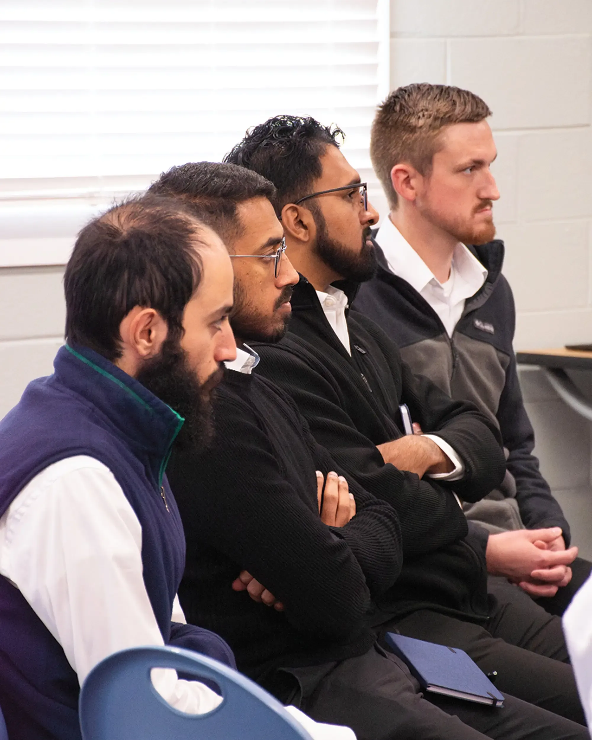 St. Tikhon's Seminary tuition and financial aid students gathered in an orientation week lecture.
