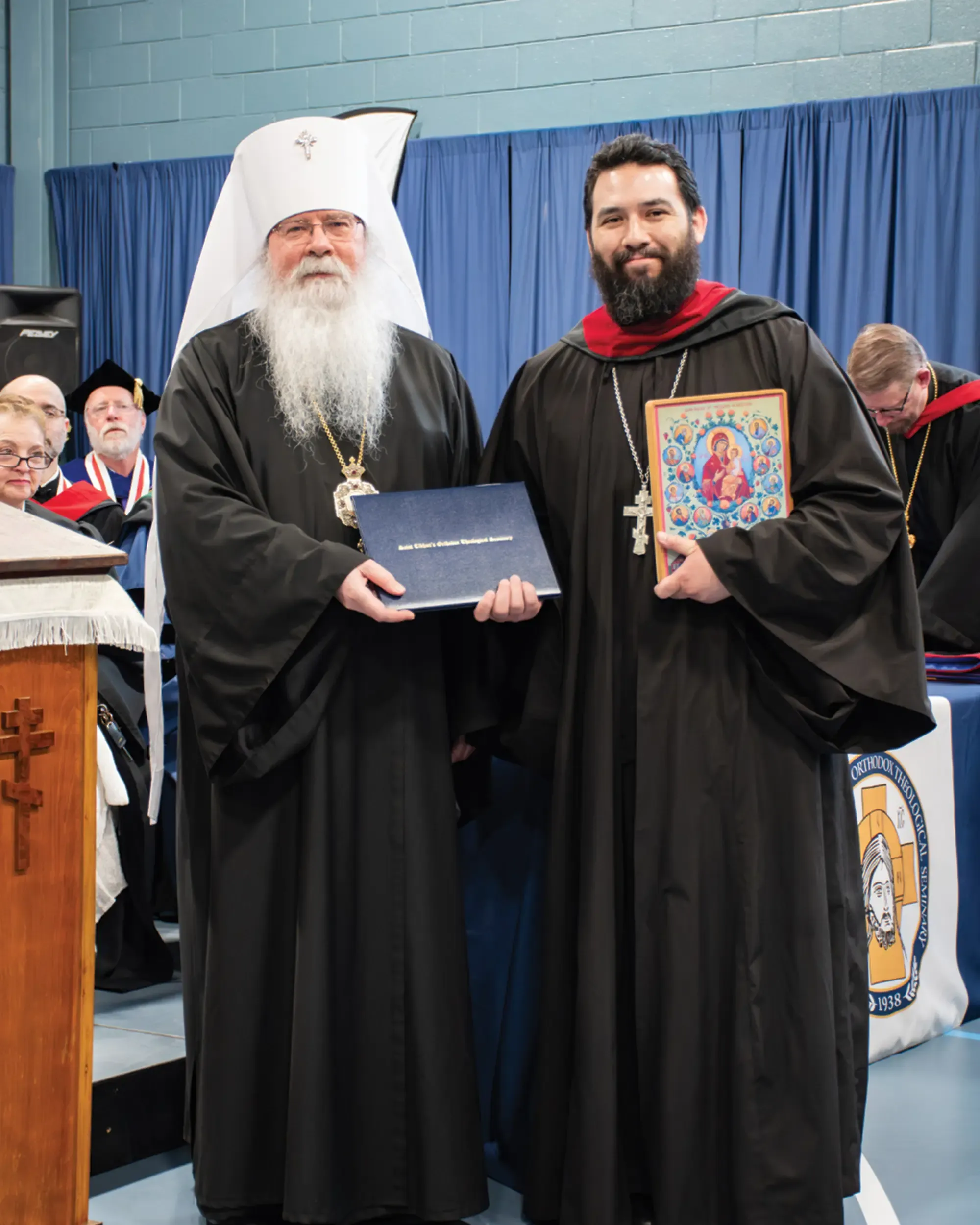 St. Tikhon's Seminary Academics Master of Divinity graduate receiving diploma.